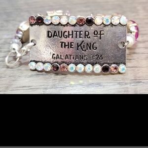 Christian Daughter of the King Rhinestone Bracelet
